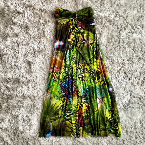 Elana Kattan Floral Jungle Print Maxi Dress Size Large - Picture 5 of 8